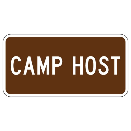 Sign Solutions Usa Camp Host, Aluminum, 12 in x 24 in DCS08HWT2412CUS00022